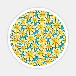 Daisy Flowers Splash Magnet